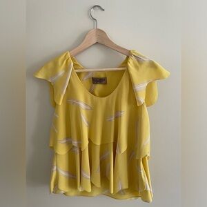 Karen Zambos Vintage Couture Silk Scalloped Top